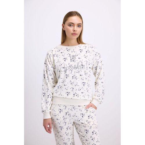 Yıldız Desenli Tencel Pamuklu 2'li Pijama Takımı