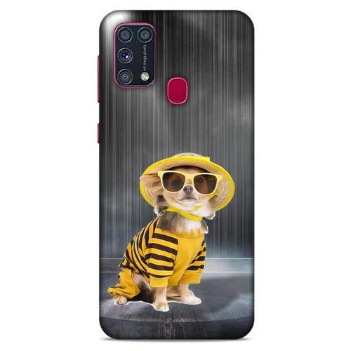 Samsung Galaxy M31 Kılıf Köpek Kıyafetleri (15) Antişok Kılıf Chihuahua Pijama