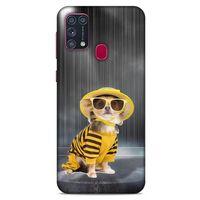 Samsung Galaxy M31 Kılıf Köpek Kıyafetleri (15) Antişok Kılıf Chihuahua Pijama