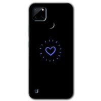 MRCİLETİSİM Realme C21 Kılıf Baskılı Kapak - Heart Strokes + 5D Tam Kaplayan Cam