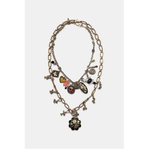 2'li Uçlu Kolye Kolye - Altın