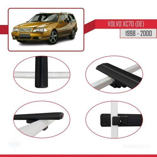 Volvo XC70 (DE) 1998-2000 Arası ile uyumlu Basic Model Ara Atkı Tavan Barı SİYAH 3 ADET