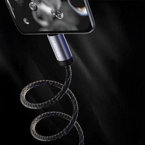 Lenyes LC537 USB-A to Type-C Örgü Tasarımlı Hızlı Şarj Özellikli Data ve Şarj Kablosu 10W 1M