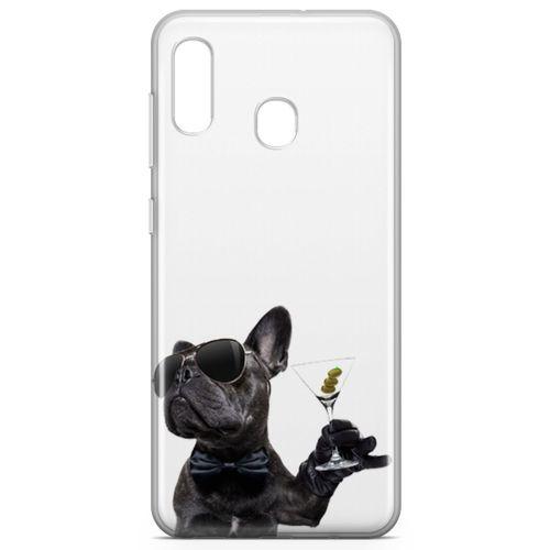Samsung Galaxy A20 Kılıf French Bulldog Arka Kapak Koruma Desenli Full Koruyucu