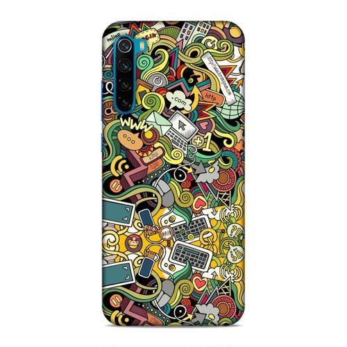 Xiaomi Redmi Note 8T Kılıf Wireless Doodle Arka Kapak Silikon Koruma Full Koruyucu