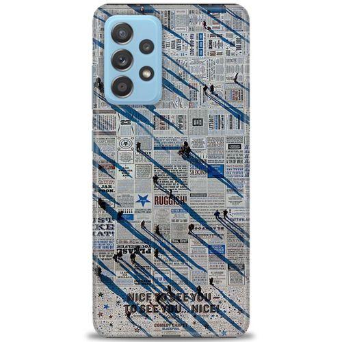 Samsung Galaxy A52 Kılıf HD Baskılı Kılıf - Gazete + Tam Ekran Koruyucu