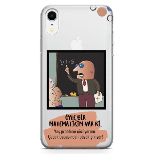 Apple iPhone XR Kılıf Caps Matematik Arka Kapak Koruma Desenli Full Koruyucu