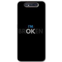 Potkal Hediye Fabrikası Samsung Galaxy A80 HD Baskılı Kılıf + 9D Tam Ekran Koruyucu - Im Broken