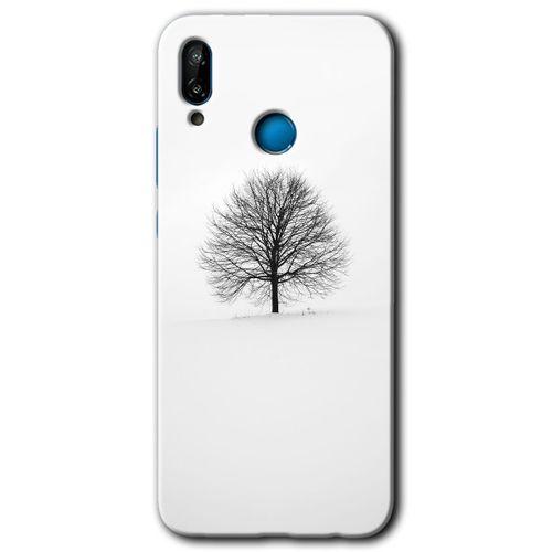 Huawei P20 Lite Kılıf HD Desen Baskılı Arka Kapak - Alone Tree + Kırılmaz Cam