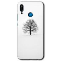 Huawei P20 Lite Kılıf HD Desen Baskılı Arka Kapak - Alone Tree + Kırılmaz Cam