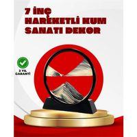 Rahatlatıcı Kum Sanatı – Yuvarlak Cam Çerçeveli Hareketli Kum Resmi, Ofis Ve Ev İçin Etkileşimli Masaüstü Süs