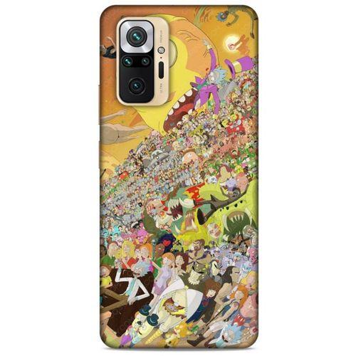 Xiaomi Redmi Note 10 Pro Uyumlu Kılıf Rick And Morty (37) Silicone Cover Slick Morty