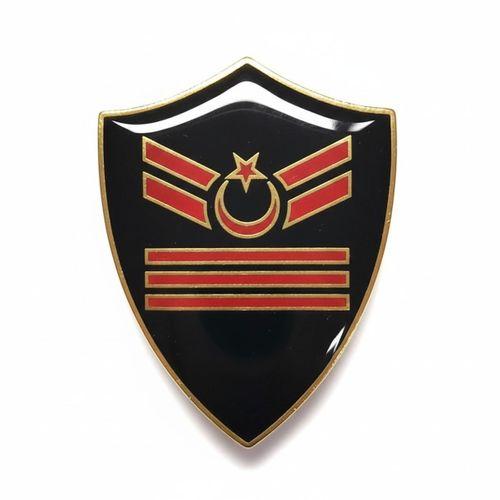 Minyatür Rütbe Sağlık Sınıfı - Uzman Çavuş 3 Kademe Rütbe (Siyah Zemin JANDARMA)