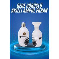 Gece Görüşlü Akıllı Dönebilen Ev Kamerası Ampül Kamera