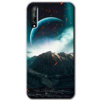 Huawei P Smart S Kılıf HD Desen Baskılı Arka Kapak - Uzay Gökyüzü + Kırılmaz Cam