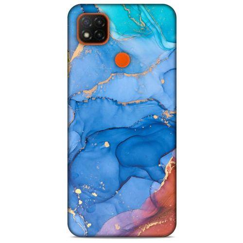 Xiaomi Redmi 9C Uyumlu Kılıf Mavi Delisi (10) Full Koruma Kılıfı Mermer