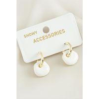 Yuvarlak Trend Mineli Küpe