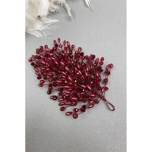 Bordo Mila Gelin Saç Aksesuarı