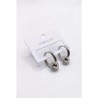 Taşlı Halka Küpe - Gümüş