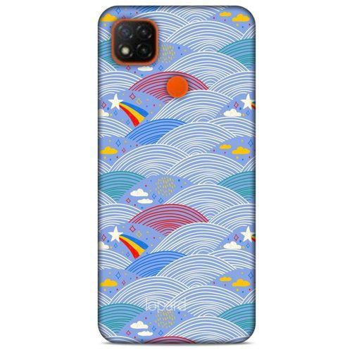 Xiaomi Redmi 9C Kılıf Pastel Renkler (2) Kabı Mor Beyaz