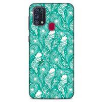 Samsung Galaxy M31 Kılıf Desenli Özel Seri Tüyler (45) Liquid Air Kılıf