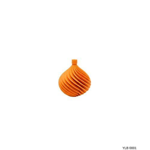 Turuncu Renk Spiral Desenli Mini Dekoratif Yılbaşı Süsü Ev Dekoru