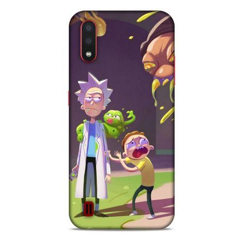 Samsung Galaxy A01 Uyumlu Kılıf Rick And Morty (31) TPU Kılıf Cronenberg Rick