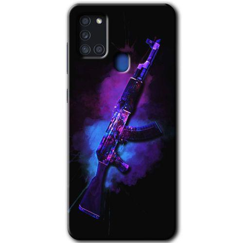 Galaxy A21s Kılıf HD Desen Baskılı Arka Kapak - AK + Kırılmaz Cam