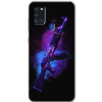 Galaxy A21s Kılıf HD Desen Baskılı Arka Kapak - AK + Kırılmaz Cam