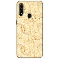 Mermer Desenli (49) Tema Ultra Silikon Kılıf Gold Oppo A31 Kılıf