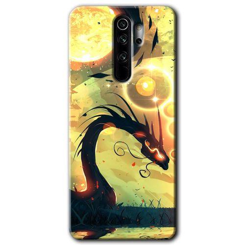 BeRa Aksesuar Xiaomi Redmi Note 8 Pro Kılıf Baskılı Kapak - Digital Dragon +Tam Kaplayan Mat Seramik