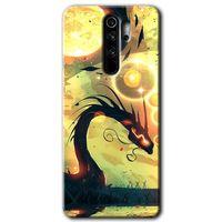 BeRa Aksesuar Xiaomi Redmi Note 8 Pro Kılıf Baskılı Kapak - Digital Dragon +Tam Kaplayan Mat Seramik