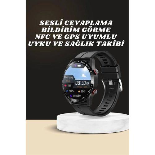 Akıllı Saat Amoled Ekran Metal Ve Deri Kordonlu Uyku Ve Sağlık Takibi Titreşimli
