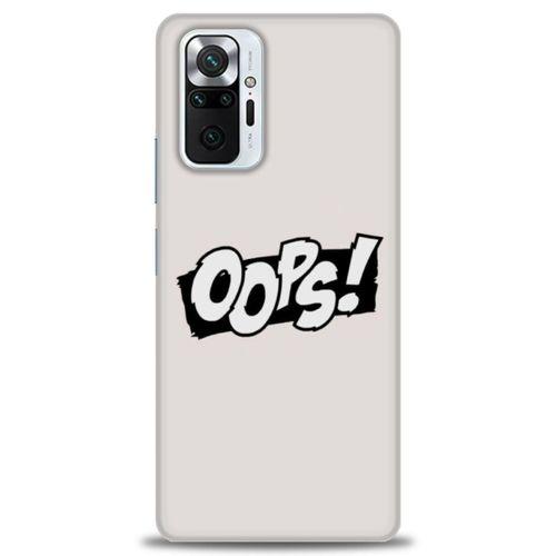 Xiaomi Redmi Note 10 Pro Kılıf HD Baskılı Kılıf - Oops! + Tam Ekran Koruyucu