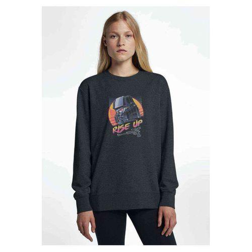 Transformers Villains Rise Up Baskılı Füme Antrasit Kadın Sweatshirt