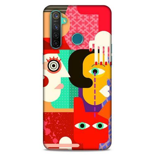 Lopard Oppo Realme 5 Pro Uyumlu Kılıf Soyut Sanat (15) Baskılı Antişok Kılıf