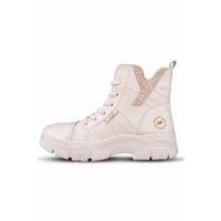 Mp 242-1884, Bej Kadın Fermuarlı Bağcıklı Bot