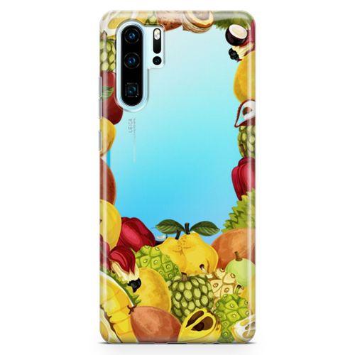 Huawei P30 Pro Kılıf Ananas Armut Meyve Arka Kapak Koruma Desenli Full Koruyucu
