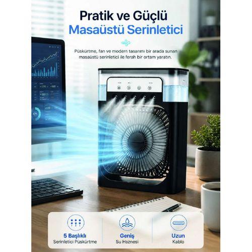 Serinletici Fan Type-c Bağlantı, Zamanlayıcı, 7 Renk Ambiyans Işığı