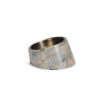 Beeztees DBL Kedi Mama Su Kabı, Paslanmaz Çelik, Bej Mermer Görünümlü, 14,5x3,3x7,6cm, 160ml