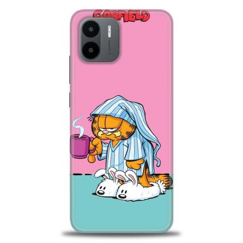 Xiaomi Redmi A1 Kılıf HD Baskılı Kılıf - Garfield + Tam Ekran Koruyucu