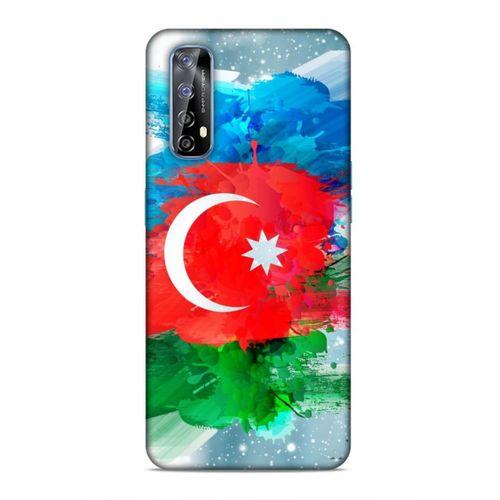 Huawei P Smart 2021 Uyumlu Kılıf Azarbaijan (15) Antişok Kılıf Bayrak İllustre