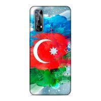 Huawei P Smart 2021 Uyumlu Kılıf Azarbaijan (15) Antişok Kılıf Bayrak İllustre
