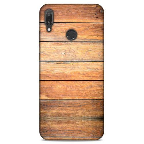 Lopard Huawei Y9 2019 Uyumlu Kılıf Wood'X (13) Silikon Kap Baskılı