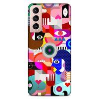 Lopard Samsung Galaxy S21 Uyumlu Kılıf Soyut Sanat (21) Baskılı Koruyucu Kapak