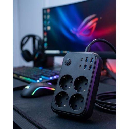 Akım Korumalı Çoklu Priz 4 Usb 2 Type C 4 Priz Güvenli Ve Hızlı Şarj