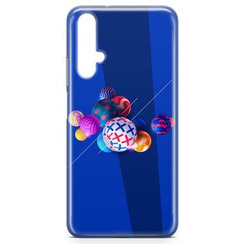 Huawei Nova 5t Kılıf 3D Toplar Arka Kapak Koruma Desenli Full Koruyucu