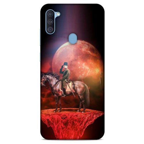 Samsung Galaxy A11 Kılıf Atatürk (49) Ultra Silikon Kılıf Uzay