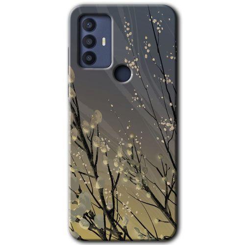 TCL 30 SE Kılıf HD Desen Baskılı Arka Kapak - Branches Flowers