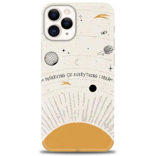 iPhone 12 Pro Max Kılıf HD Baskılı Kılıf - Evren + Tam Ekran Koruyucu